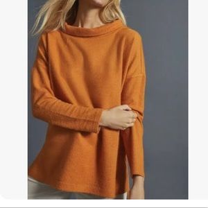 Anthropologie mock neck tunic sweater